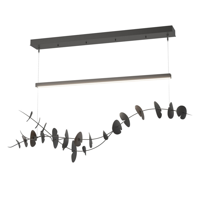 Luminaire suspendu 1 lumière Lily, Noir, Bronze huilé