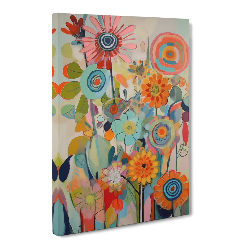 Contemporary Orphism Flowers Vol.6 - Wrapped Canvas, 76cm H x 50cm W x 3cm D