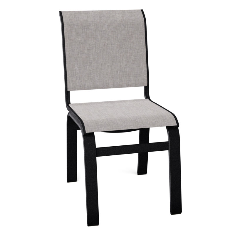 Chaise d'appoint de salle à manger Hiraku, Noir texturé, Oursin