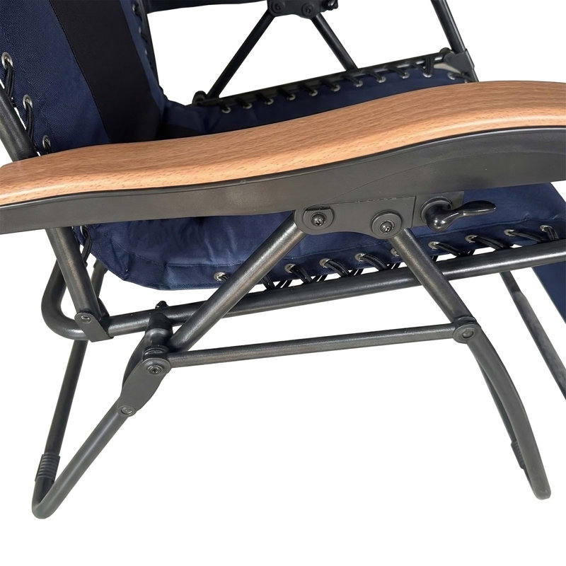 Très grand fauteuil rembourré zéro gravité, Noir + bleu