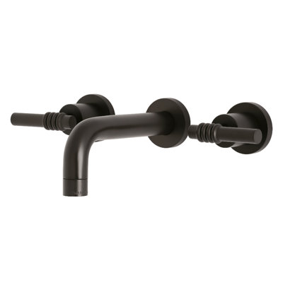 Kingston Brass Milano Two-Handle 3-Hole Wall Mount Bathroom Faucet