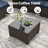 7 Person Patio Wicker Furniture Set With Swivel Rocking Chair-440018141