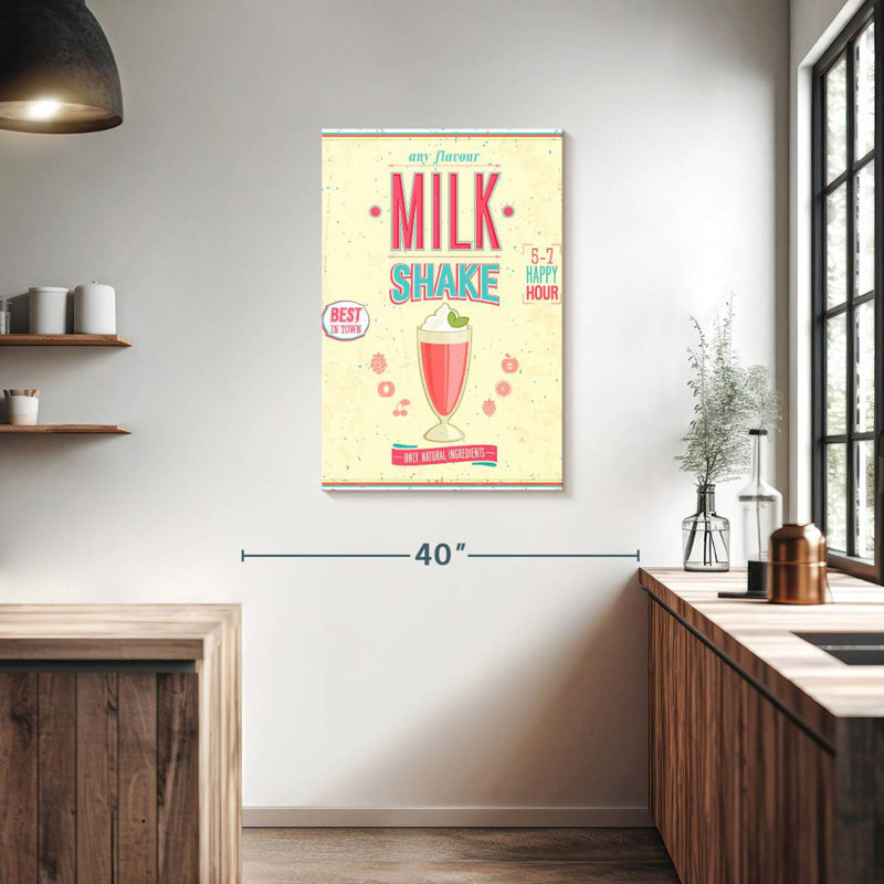 Yarlin Retro Diner Milkshake, 36" H x 24" W