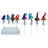  Resin Mini Mushroom Picks In Display S/12 Home Decorations Spring
