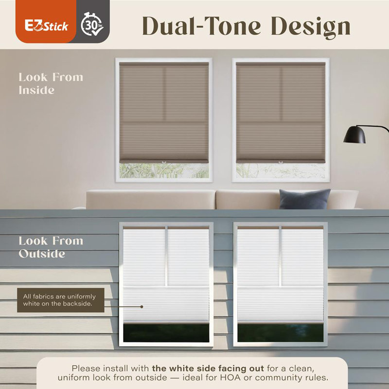 Store cellulaire semi-transparent sans fil, L 36,5 po x L 60 po, Café au lait