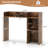 Millwood Pines Desk Bookshelf Desktop Storage Organizer Display Shelf Rack Dorm Office Brown-109601741