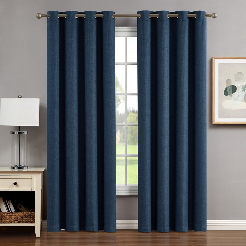 Nyasia Blackout Single Curtain Panel,  50' W x 96" L,  Coral