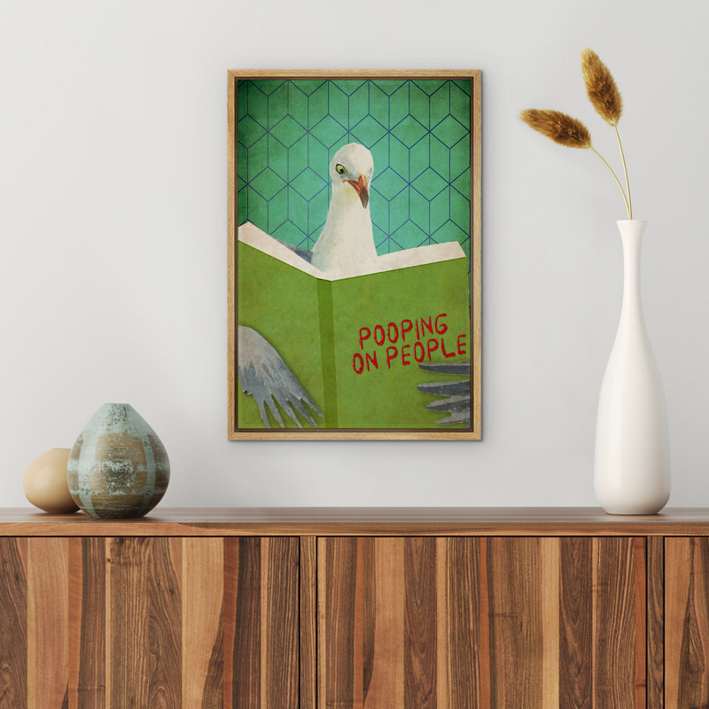 «Pigeon Bird Animal», impression sur toile encadrée, Cadre naturel flottant, H 24 po x l 16 po