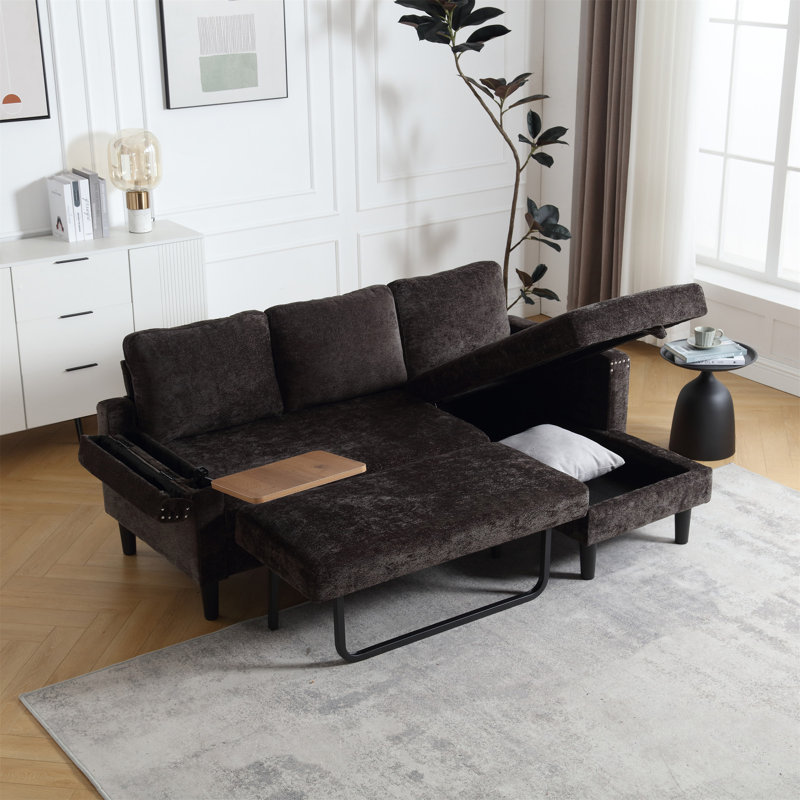 Canapé modulaire réversible UNI, Chenille noir