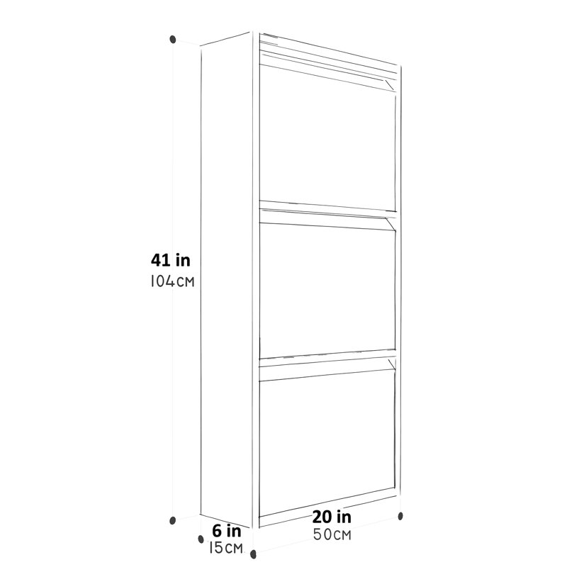 Armoire de rangement pour chaussures 9 paires