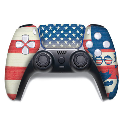 Abraham Lincon Custom PS-5 Controller Wireless compatible with Play-Station 5 Console by BCB Controllers | Proudly Customized in USA with Permanent HYDRO-DIP Printing (NOT JUST A SKIN)