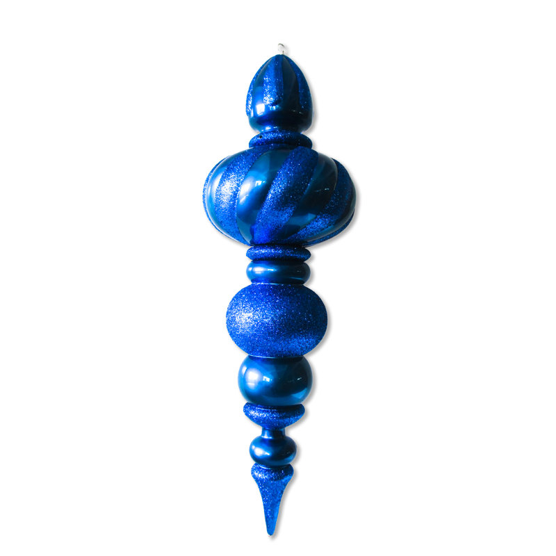 ornement Finial, Bleu, H 38,5 po x l 12 po x P 12 po
