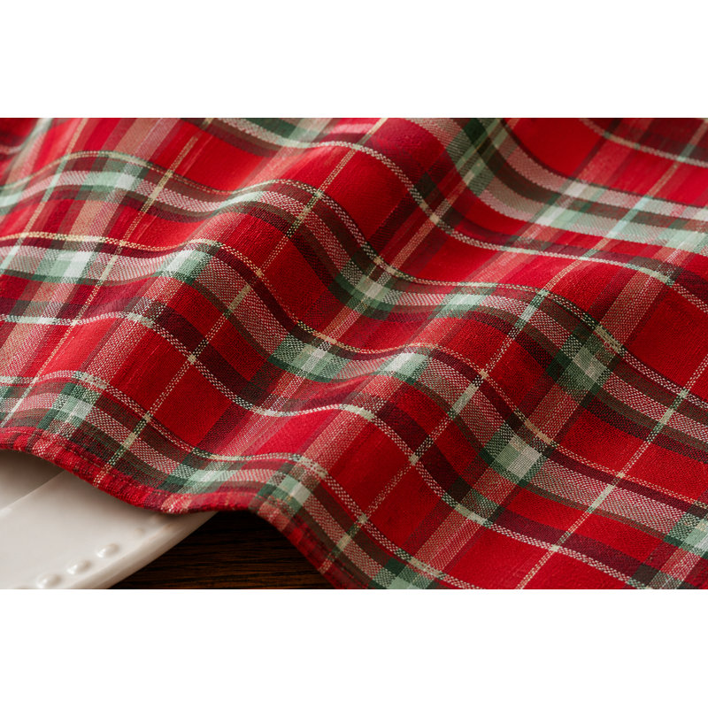 Polyester Plaid Square Napkin