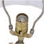 Lampe de table D13x22,2 "or et blanc avec motif de feuille (assemblage de l'abat-jour requis)