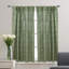 Fabdivine Handmade Green Door and Window Sheer Panel Plated Curtain Linen, Himachal-1368396059