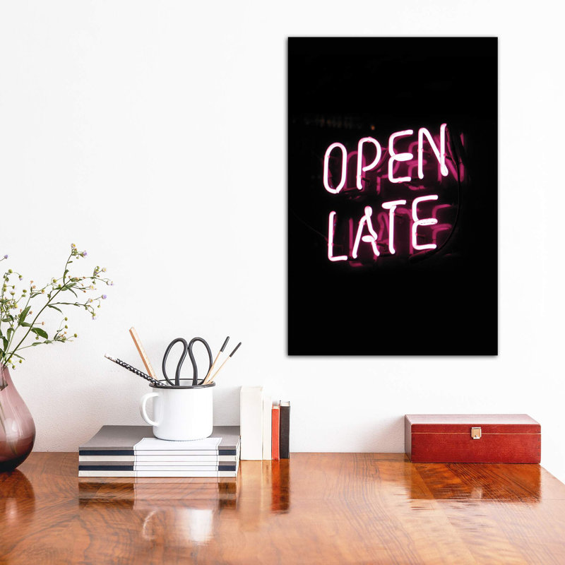 Open Late - Wrapped Canvas Print, 30.48 cm H x 45.72 cm W