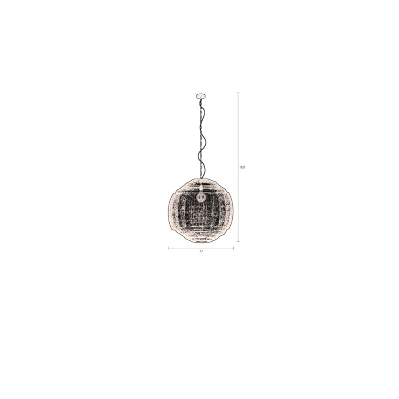 1 - Light Pendant, Black, 70" H x 28" W x 28" D