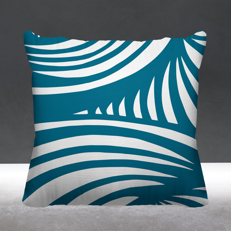 Coussin décoratif intérieur / extérieur Ogden, L 15 po x H 15 po, Turquoise