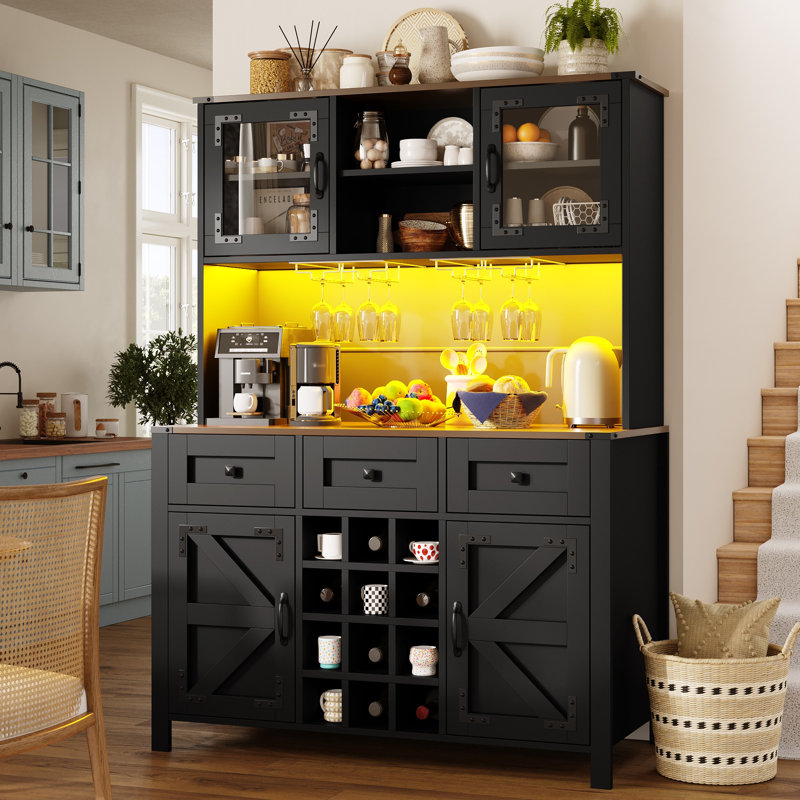 170 cm H Glass Kitchen Pantry