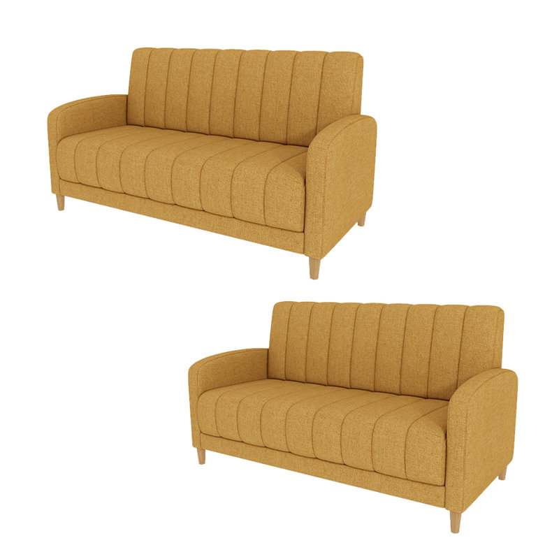 Banc de café moderne et décontracté, Jaune