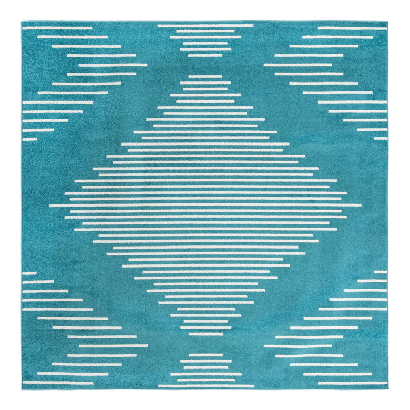 Chenille Geometric Indoor Rug, Square 10'