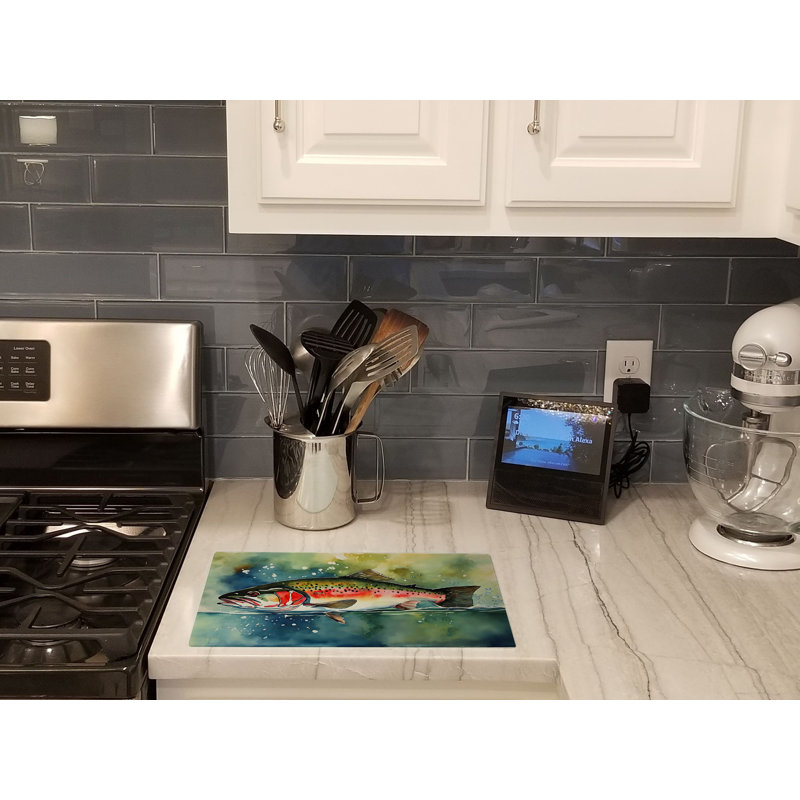 Trout Glass Cutting Board Large