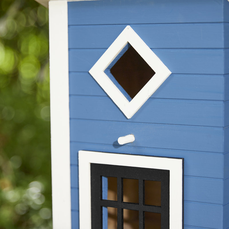 Maison d'oiseaux d'extérieur en bois massif 14 "H