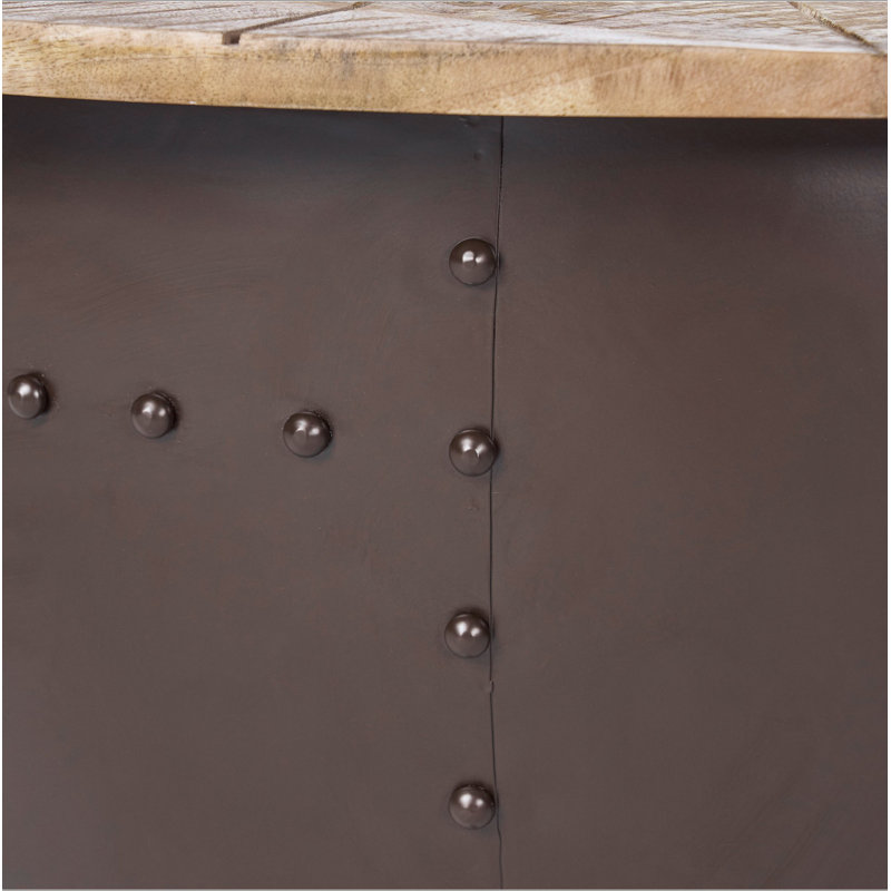 Table basse en bois et fer