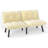 63"W Velvet Upholstered Reclining Futon Sofa Bed with Adjustable Split Backrests-206205570