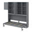 Lit escamotable avec armoire supérieure, tablettes, lit pliable peu encombrant avec éclairage et port USB-114072549