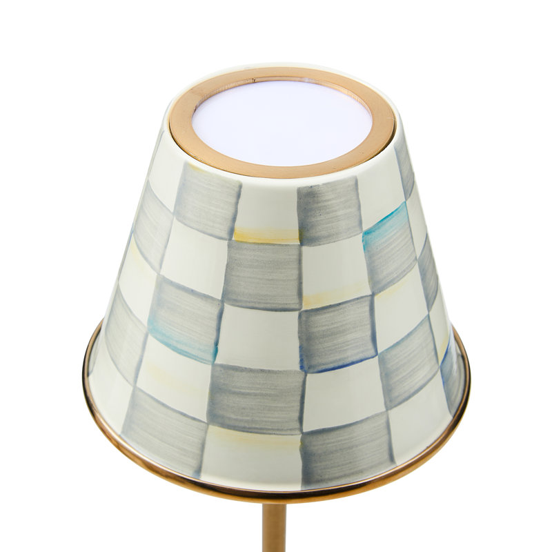 Sterling Check LED Rechargeable Cafe Table Lamp
