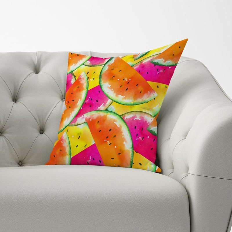Liza WATERMELON DESIGN Square Throw Cushion