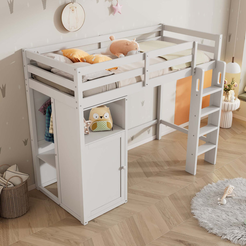 Vinesh Murphy Storage Bed, White