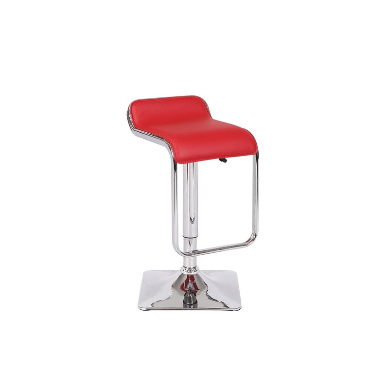 Alamin Swivel Upholstered Adjustable Height Counter Stool, Red