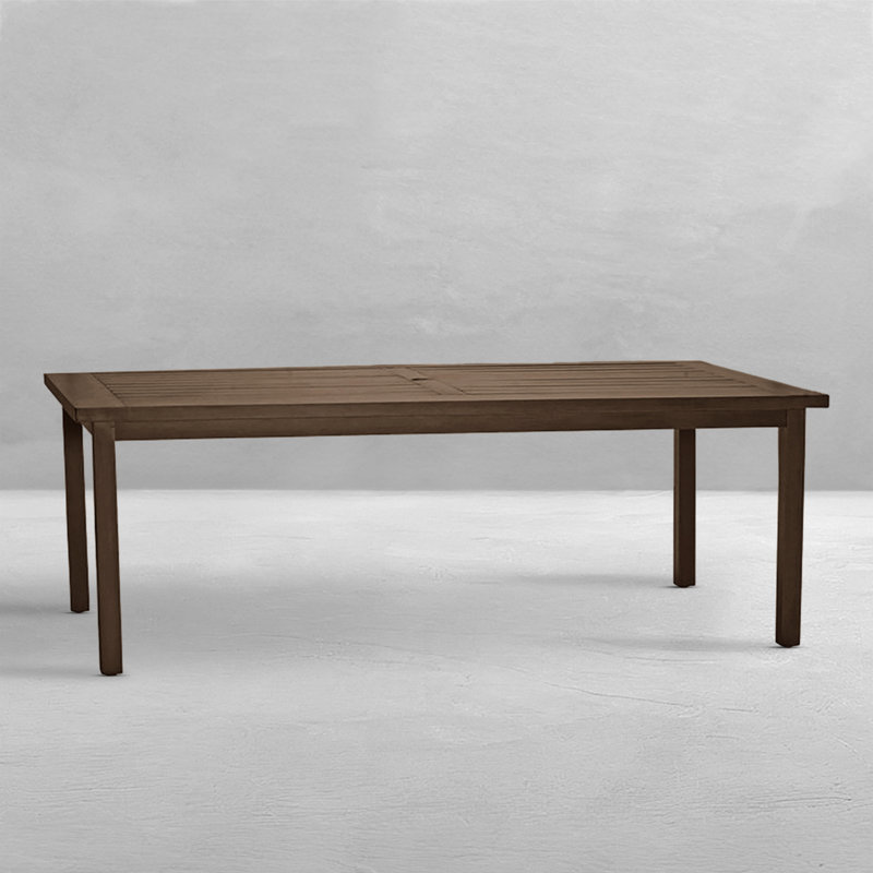 Club Aluminum Outdoor Dining Table, Oak