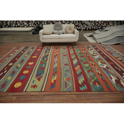 Tapis coloré kilim 10 pi x 13 pi