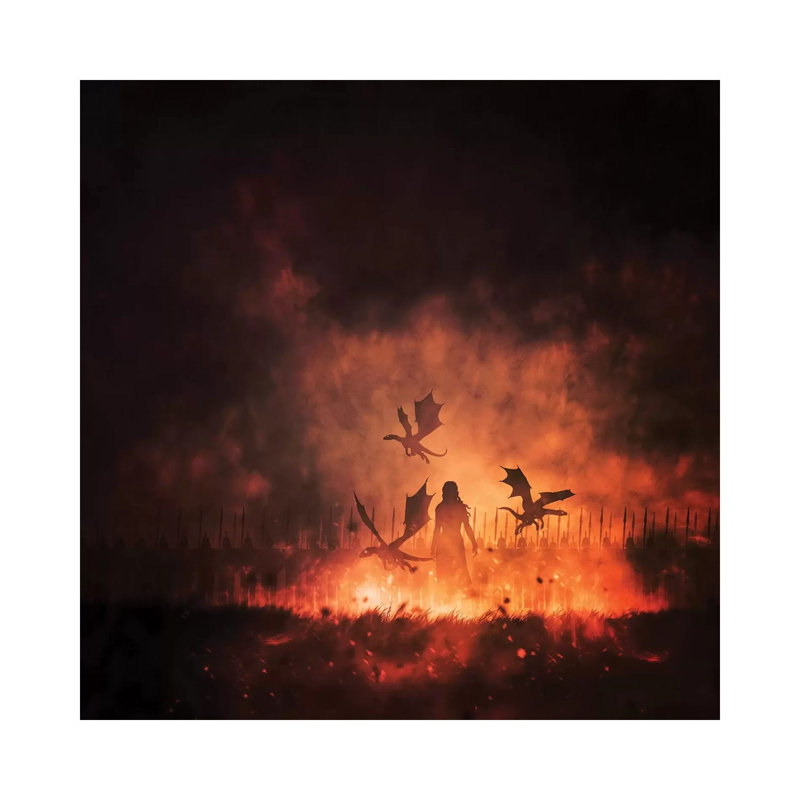 Mother of Dragons 1 Piece Wrapped Canvas Wall Art, 66.04 cm H x 66.04 cm W x 1.91 cm D