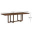Ensemble de table de salle à manger 6 personnes avec chaises rembourrées et structure en bois d'hévéa Drake-130671035-130671036