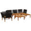  Garden Lounge Set Solid Acacia Wood & Rope Sofa Outdoor Furniture Patio-580719326