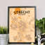 Utrecht City Map - No Frame Print-226365476