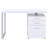 White 3-Drawer Reversible Office Desk