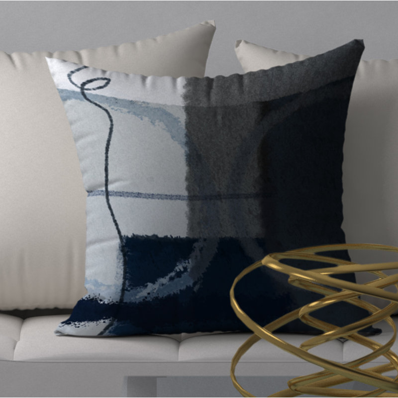Reversible Throw Pillow, 24" H x 24" W