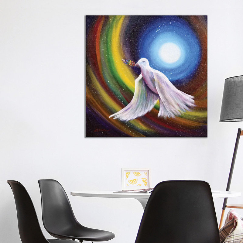 Love Is Love Peace Dove by Laura Iverson - Wrapped Canvas Print, 93.98 cm H x 93.98 cm W x 1.91 cm D