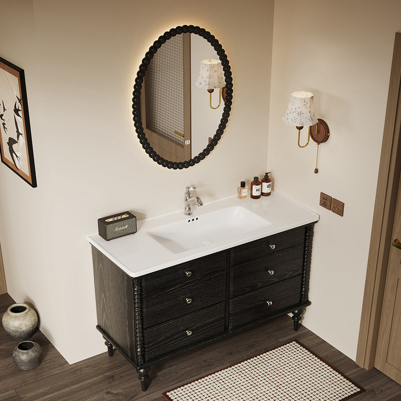 French vintage bathroom cabinet