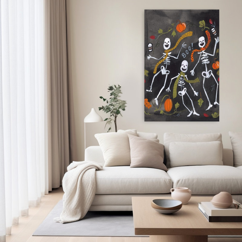 «Fall Dancing Skelton's Contemporary Fruit Art», H 60 po x l 40 po