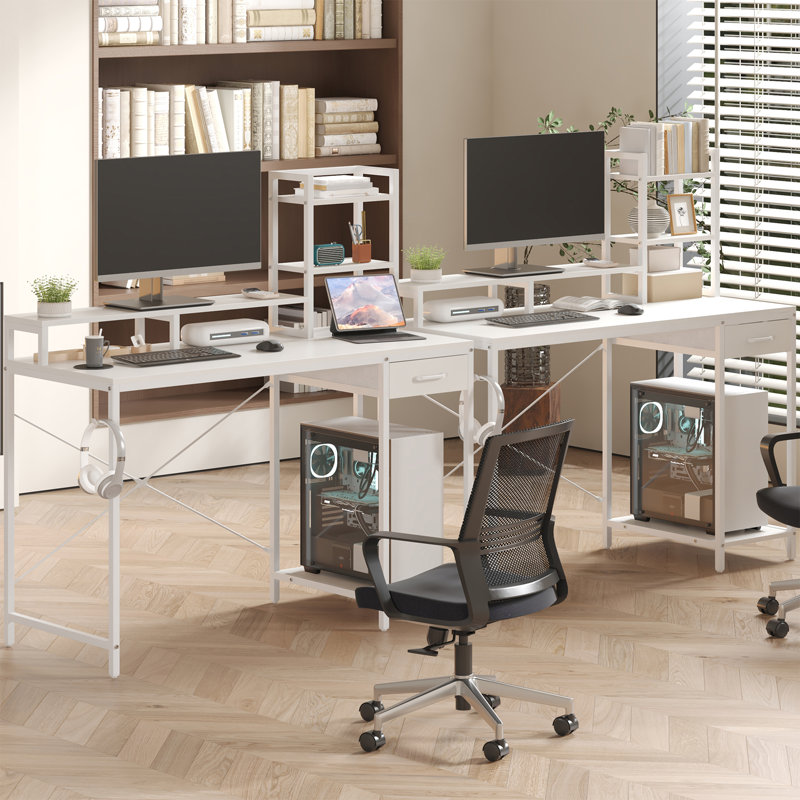 Steel Computer Desk, White