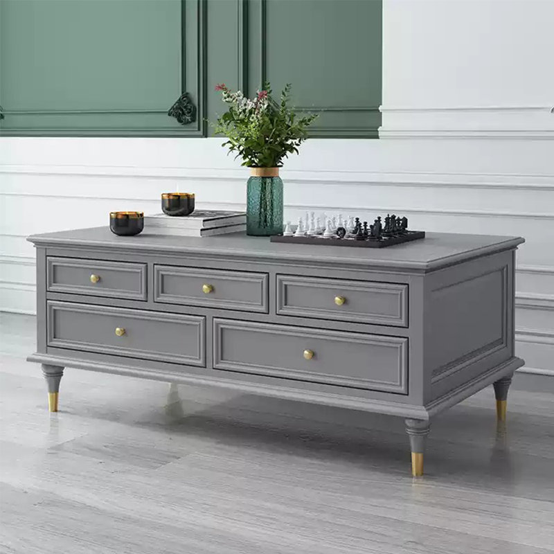 Table basse imperméable éco-peinte, Gris, H 20,47 po x L 55,11 po x l 27,55 po