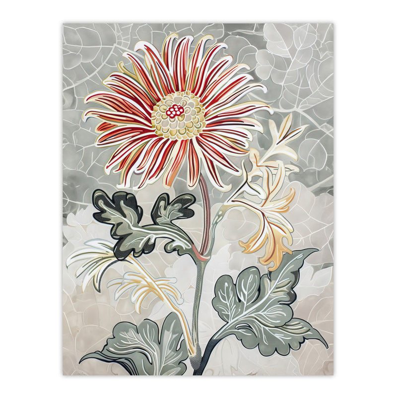 Chrysanthemum Flower Artwork Floral Botanical Wall Art Print