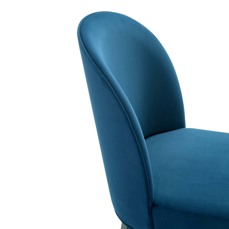 Chaise de salle à manger en velours Hillman
