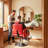 Heavy-Duty Professional Reclining Barber Chair With Hydraulic Pump-1063170595